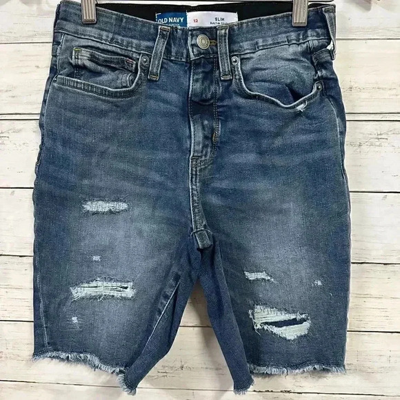 Old Navy Slim Built-In Tough Distressed Jeans - Picture 1 of 4